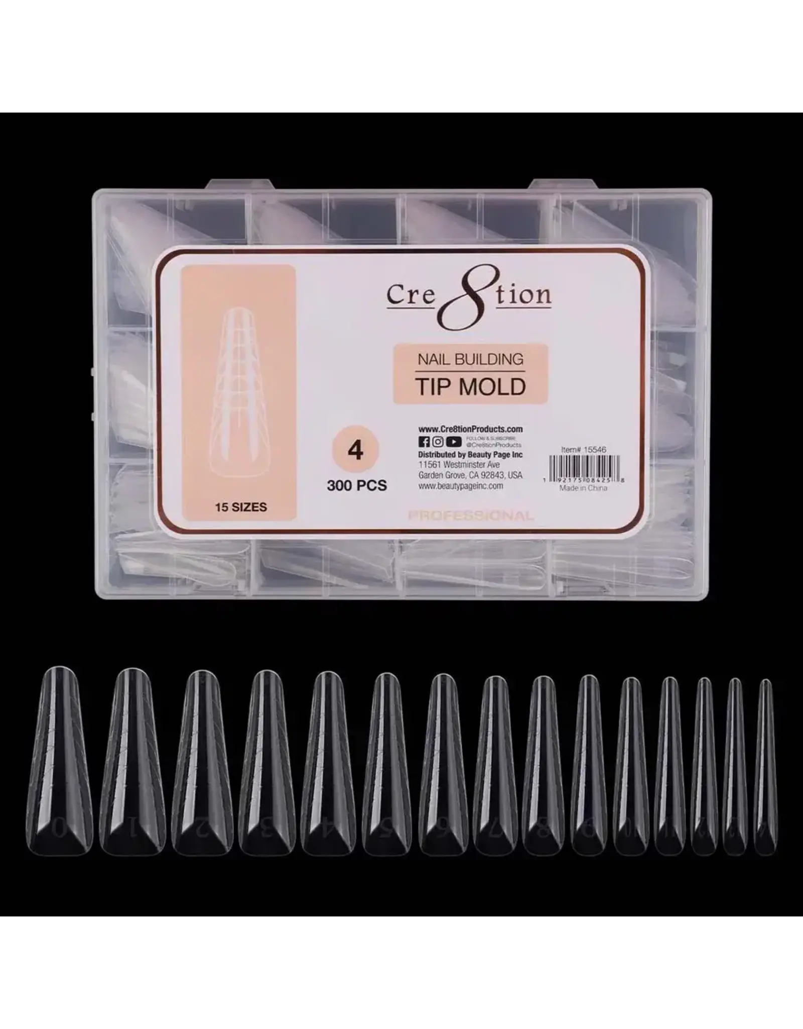 Cre8tion Nail Building Tip Mold - 04 (300 pcs)