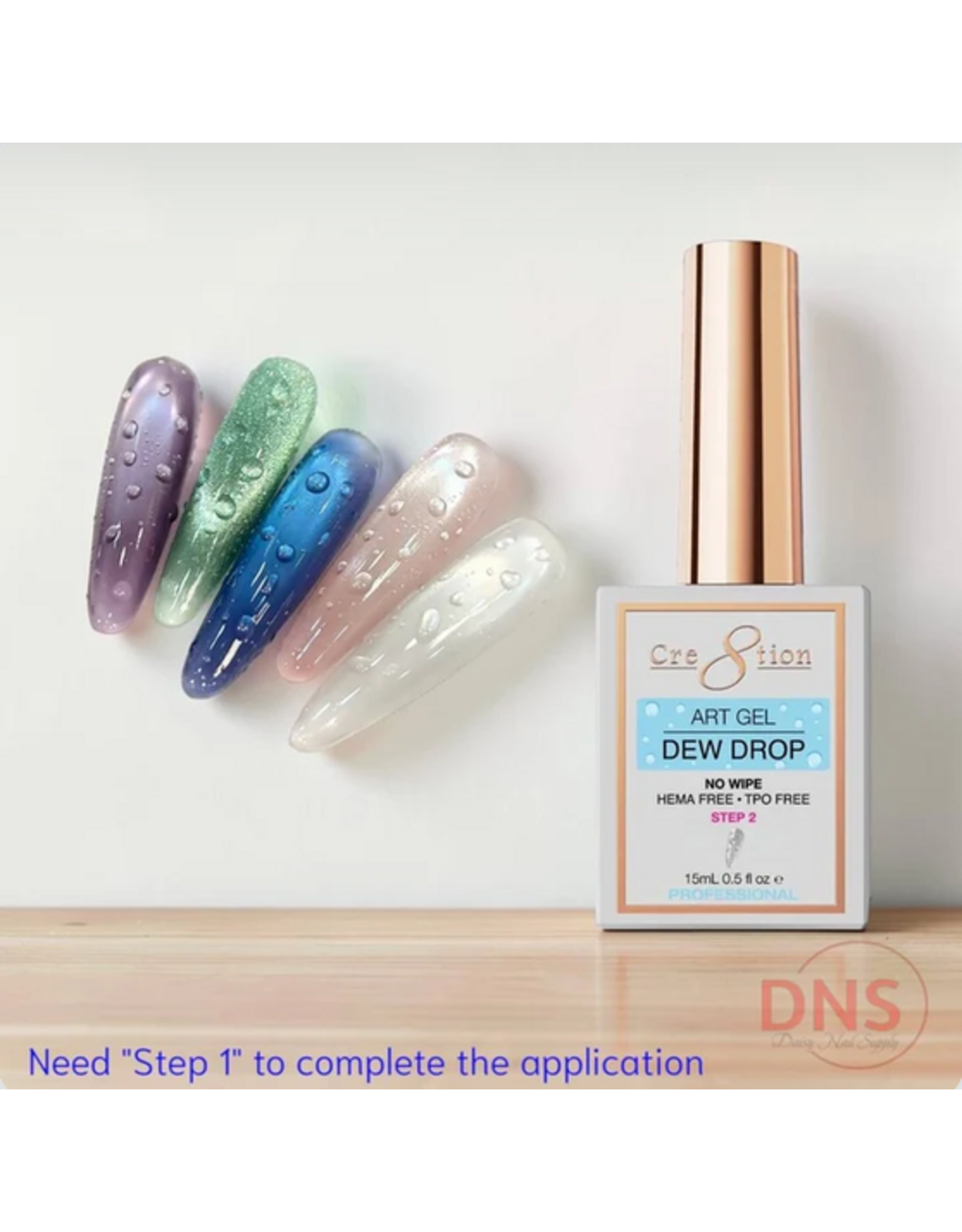 Cre8tion Art Gel Dew Drop Step 2