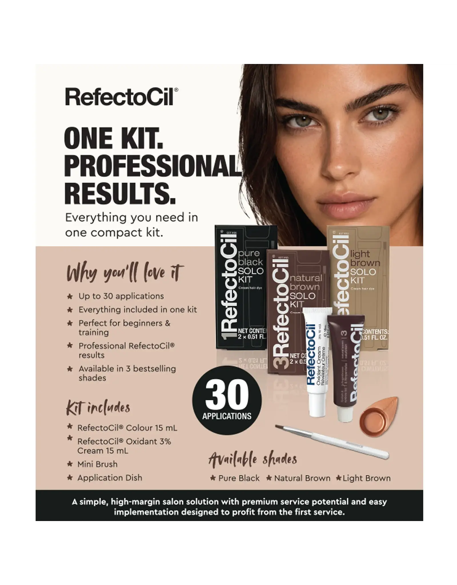 Refectocil Solo Kit - Natural Brown