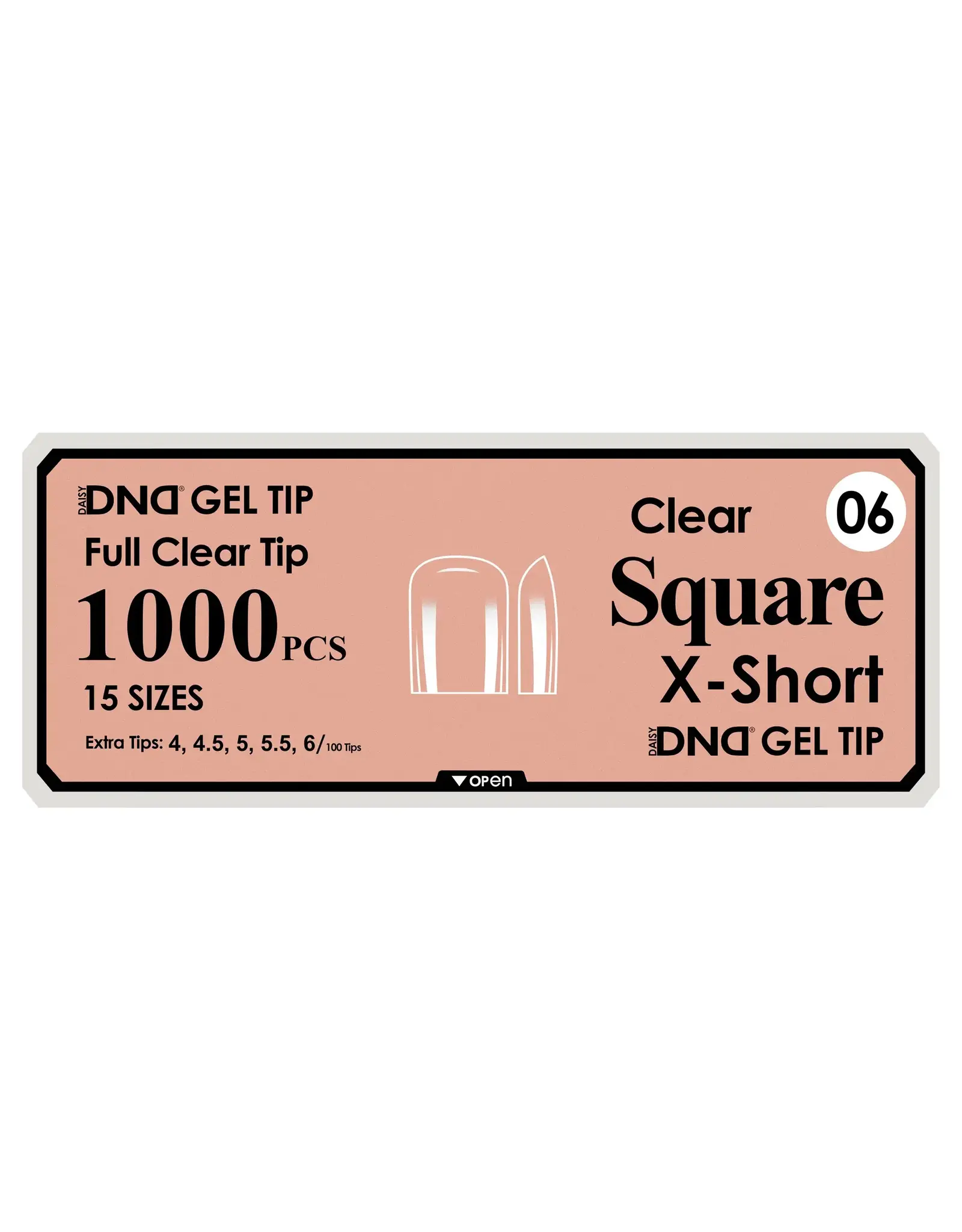 DND Soft Gel Tips - Square X-Short #06