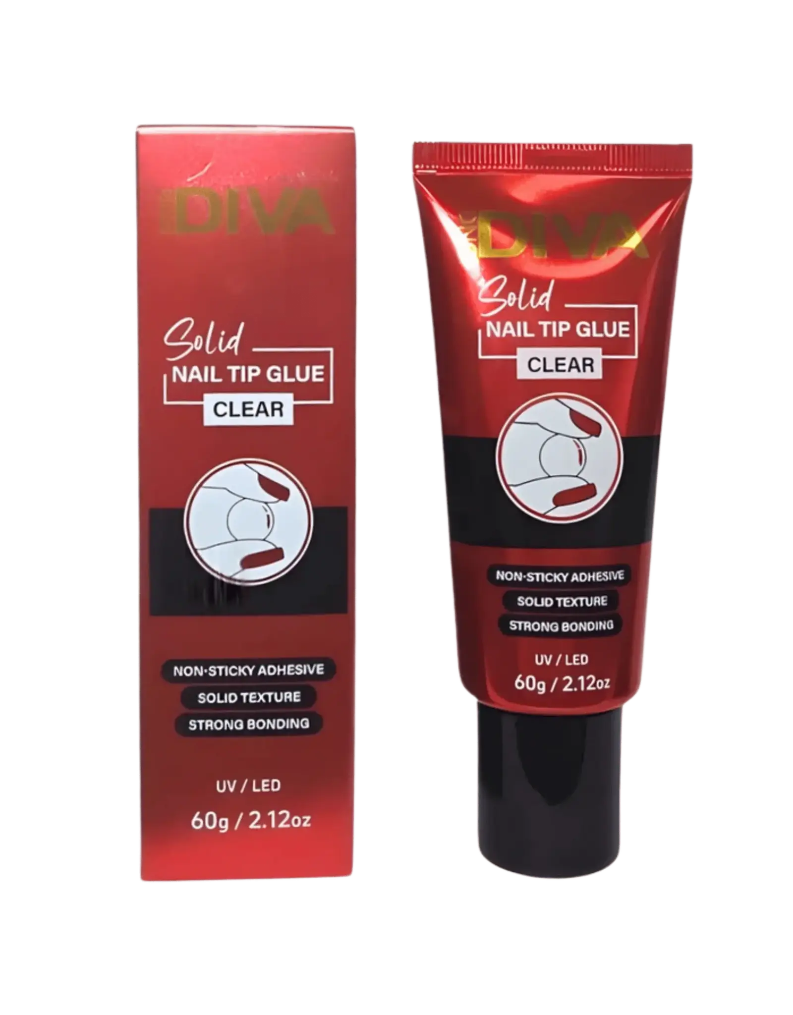 DND Diva Clear Solid Nail Tip Glue - 2.12oz