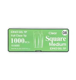 DND Soft Gel Tips - Square Medium #08 (1000 pcs)