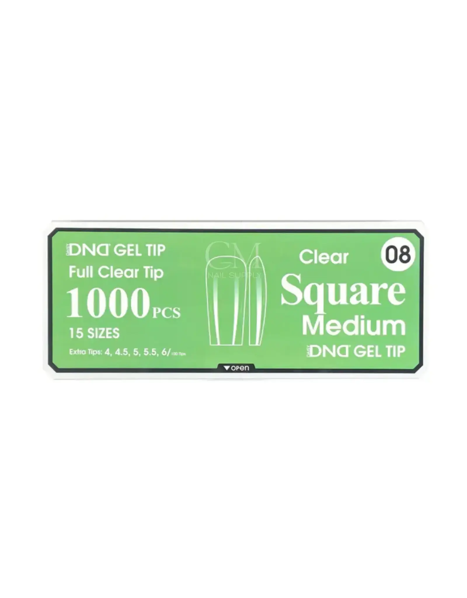 DND Soft Gel Tips - Square Medium #08
