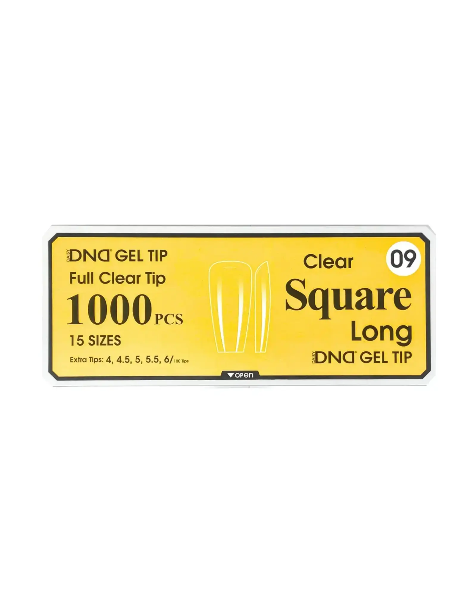 DND Soft Gel Tips - Square Long #09 (1000 pcs)