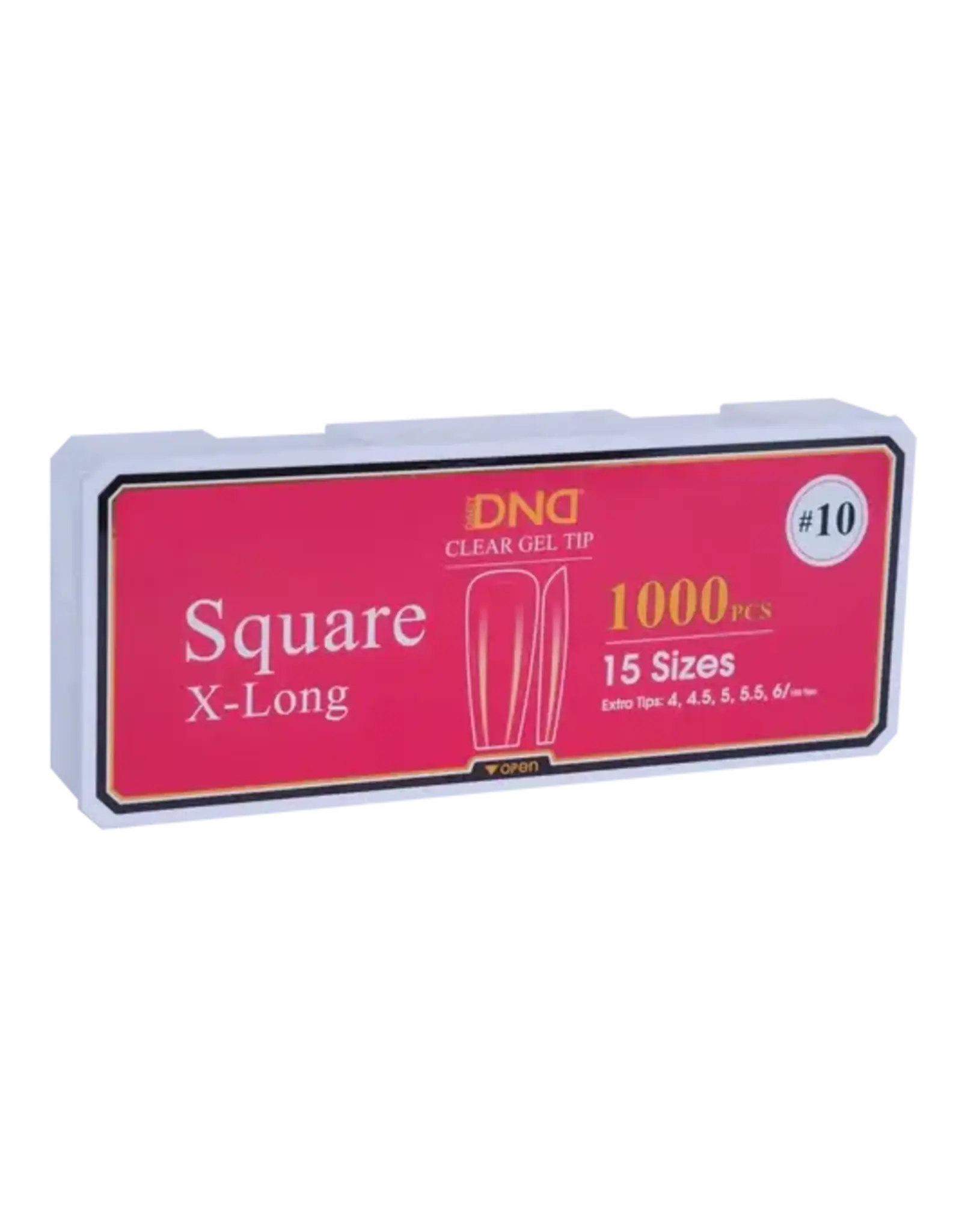 DND Soft Gel Tips - Square X-Long #10 (1000 pcs)