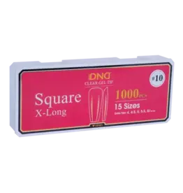 DND Soft Gel Tips - Square X-Long #10 (1000 pcs)