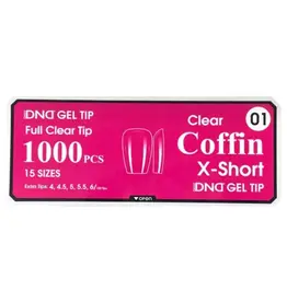 DND Soft Gel Tips - Coffin X-Short #01 (1000 pcs)