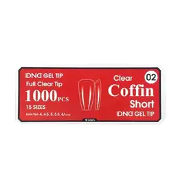DND Soft Gel Tips - Coffin Short #02 (1000 pcs)