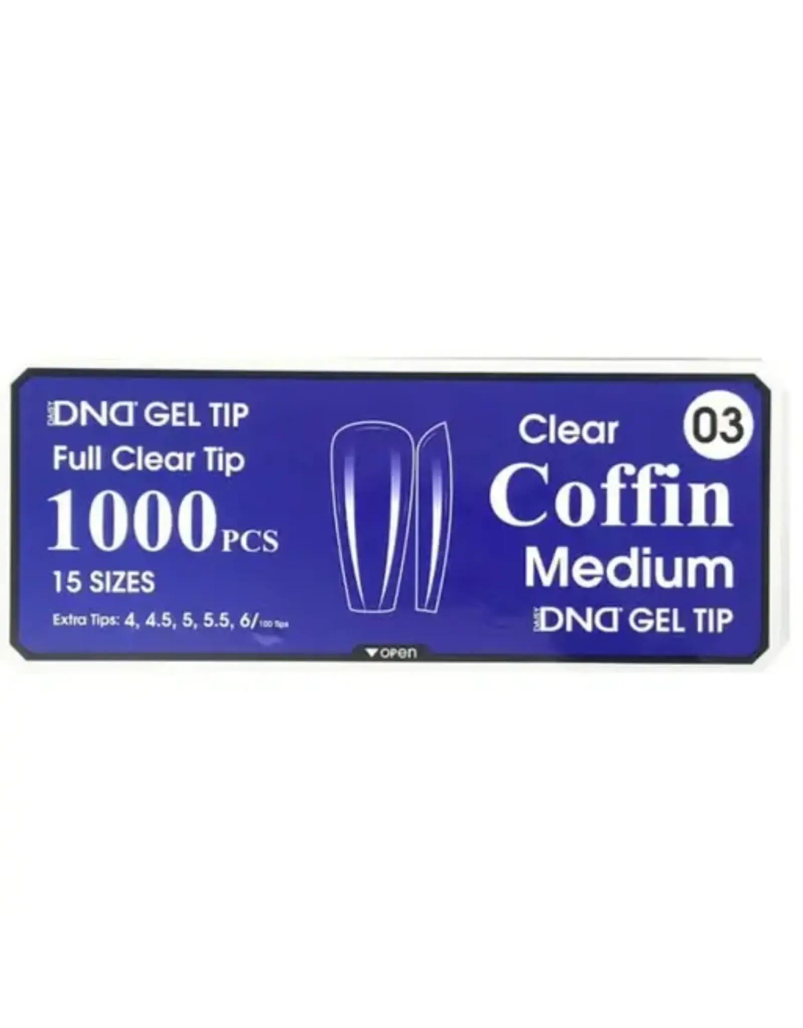 DND Soft Gel Tips - Coffin Medium #03 (1000 pcs)