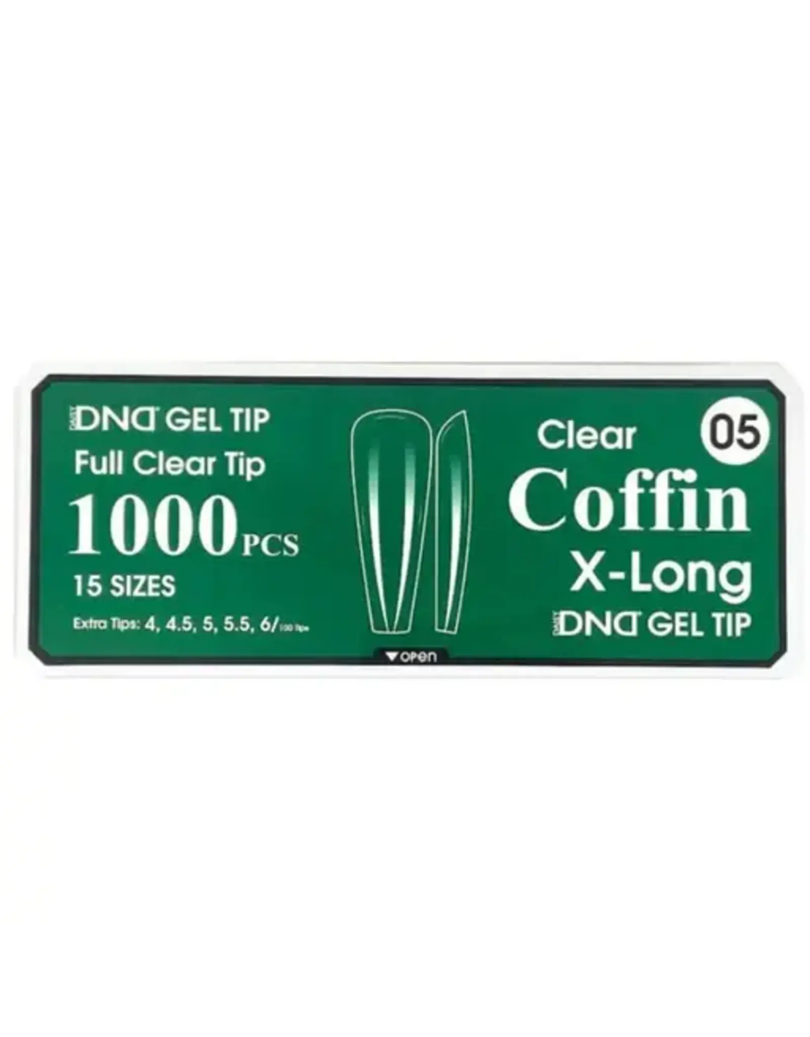 DND Soft Gel Tips - Coffin X-Long #05 (1000 pcs)