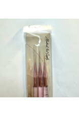 MNS Liner Brushes (3pcs) - Pink Clear (13mm, 15mm, 19mm)