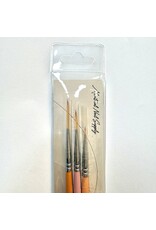 MNS Liner Brushes (3pcs) - Orange & Pink (7mm, 15mm, 22mm)