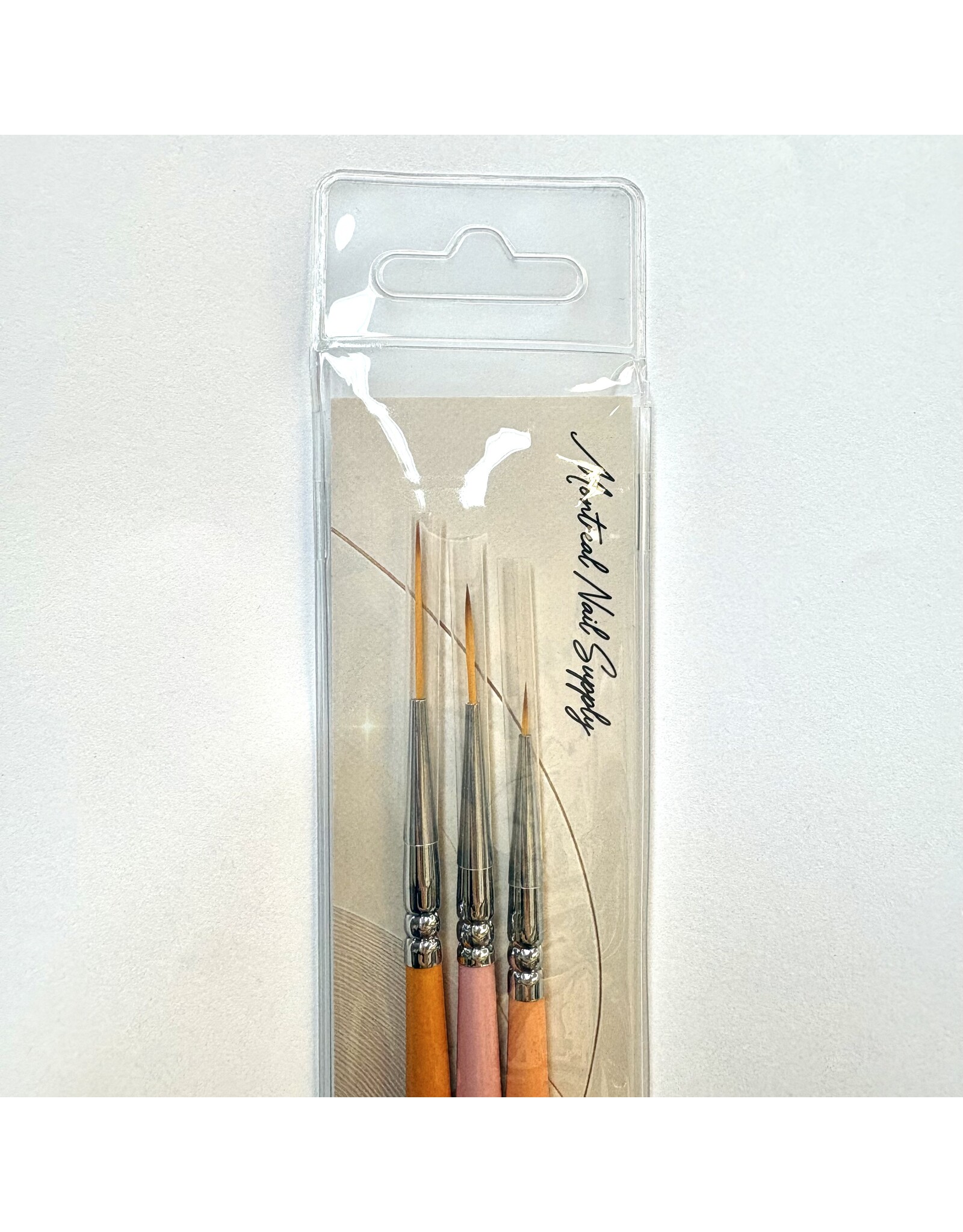 MNS Liner Brushes (3pcs) - Orange & Pink (7mm, 15mm, 22mm)