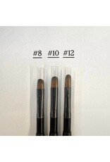 MNS Gel Brush - Matte Black & Cap (#8, #10, #12)