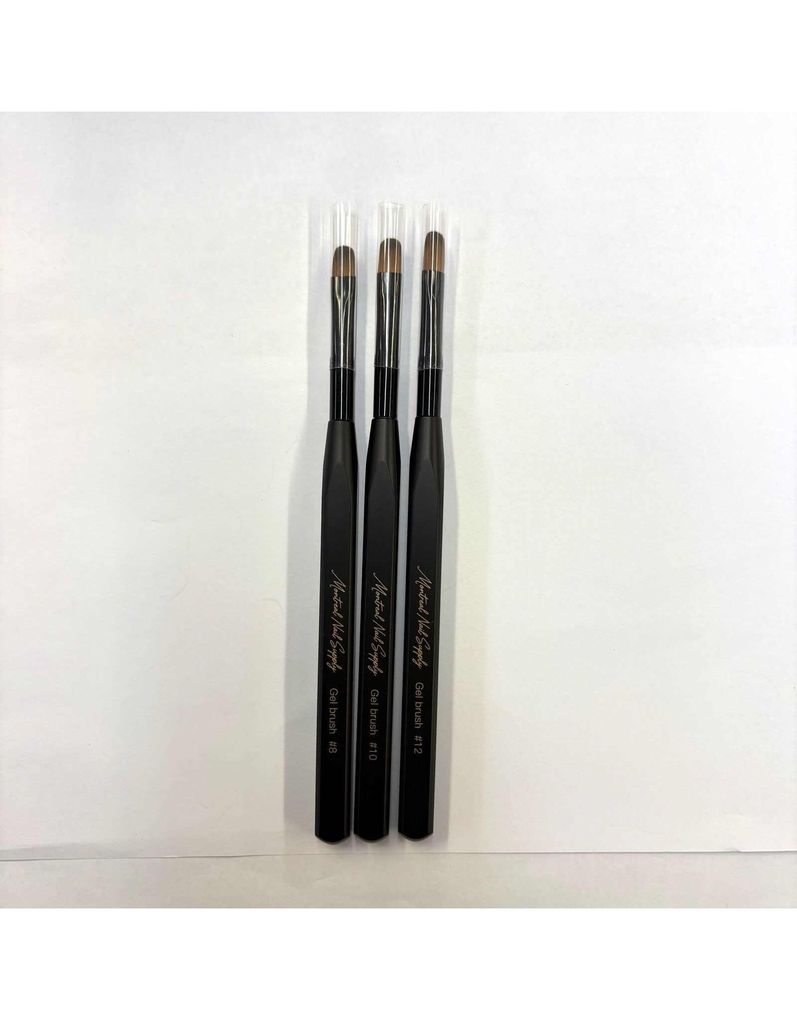 MNS Gel Brush - Matte Black & Cap (#8, #10, #12)