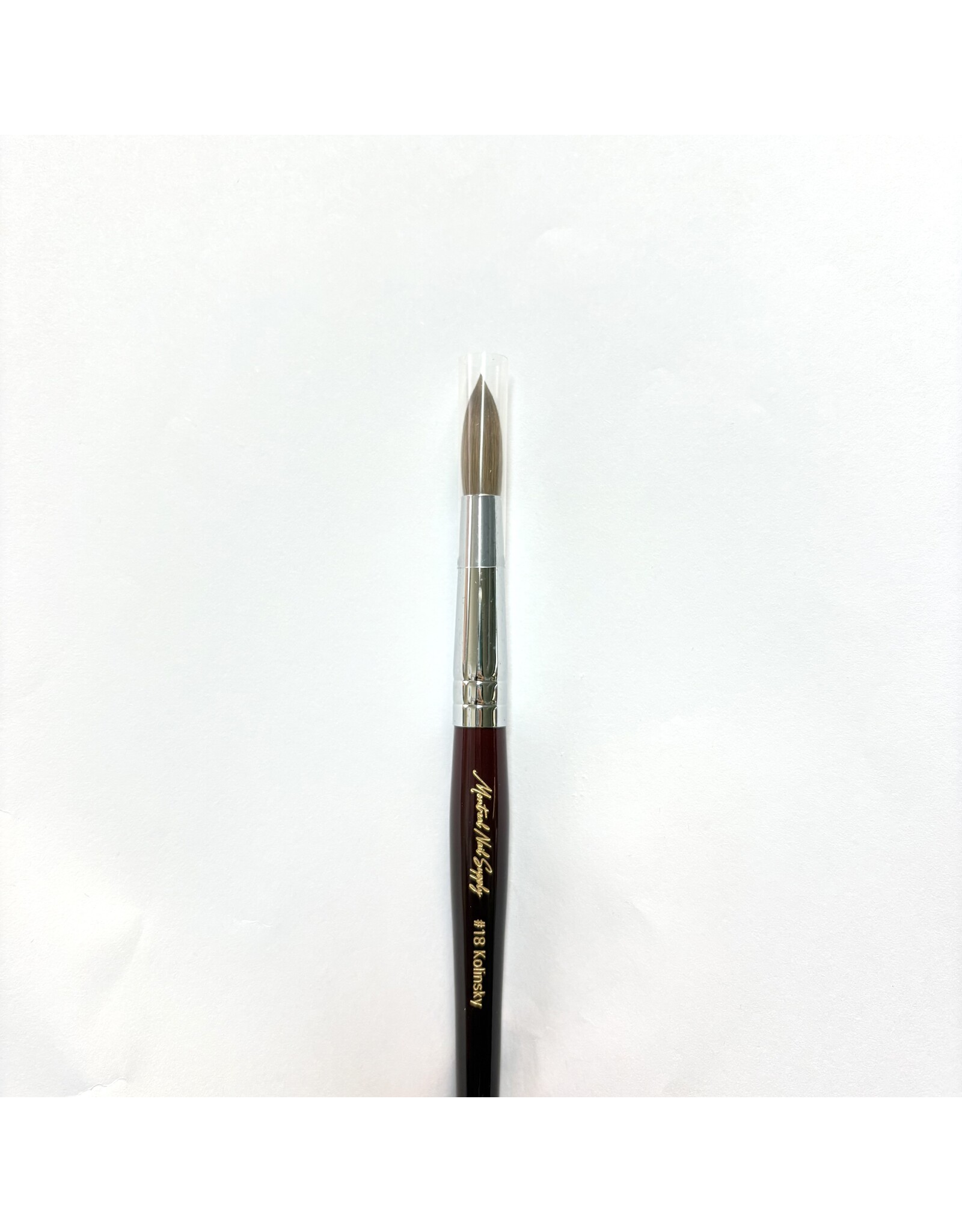 MNS Kolinsky Acrylic Brush - #18 (Brown)
