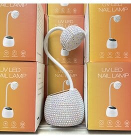 UV/LED Flash Cure Nail Lamp - White Rhinestones