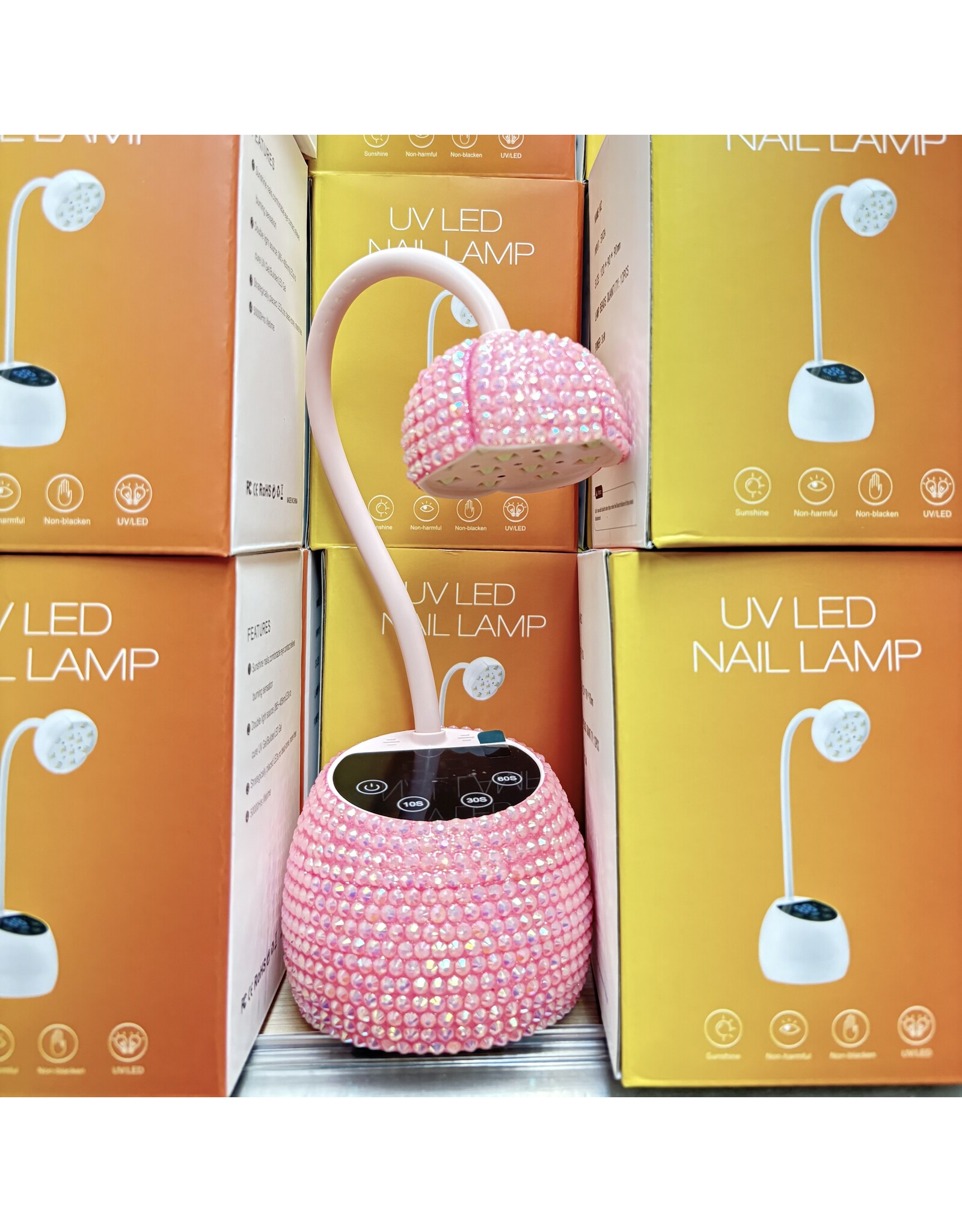 UV/LED Flash Cure Nail Lamp - Pink Gems