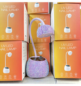 UV/LED Flash Cure Nail Lamp - Purple Rhinestones