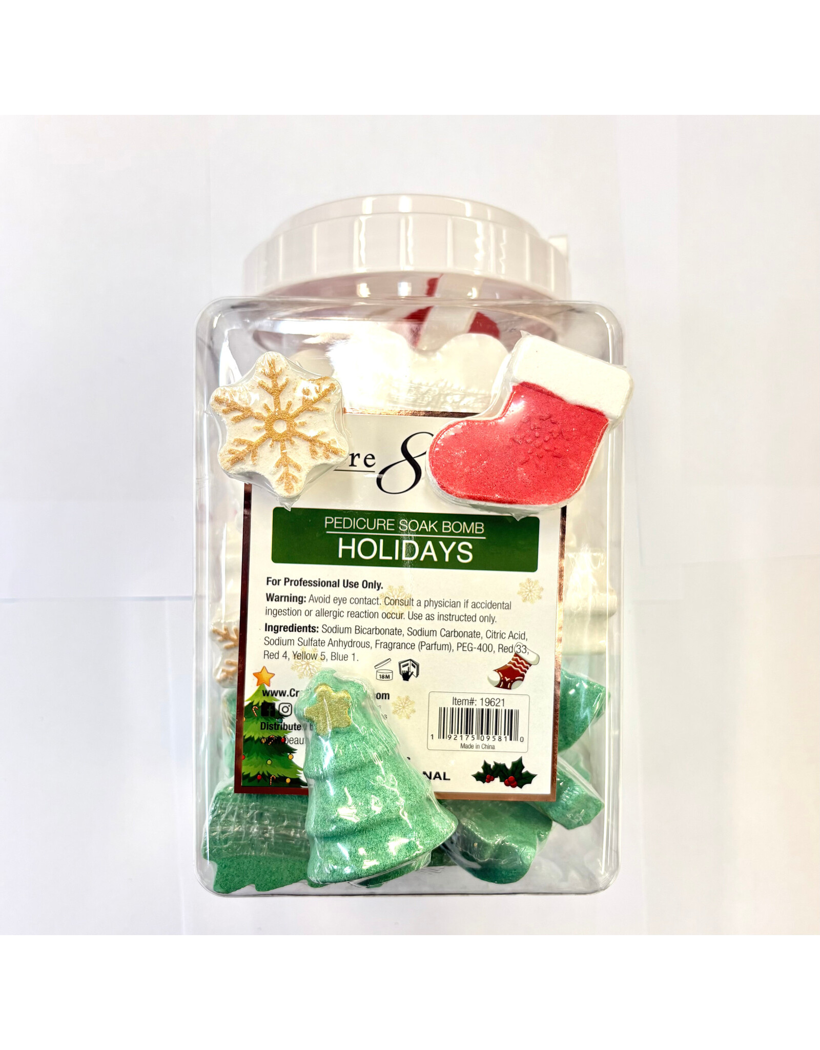 Cre8tion Pedicure Soak Bomb (60pcs) - Christmas Holidays