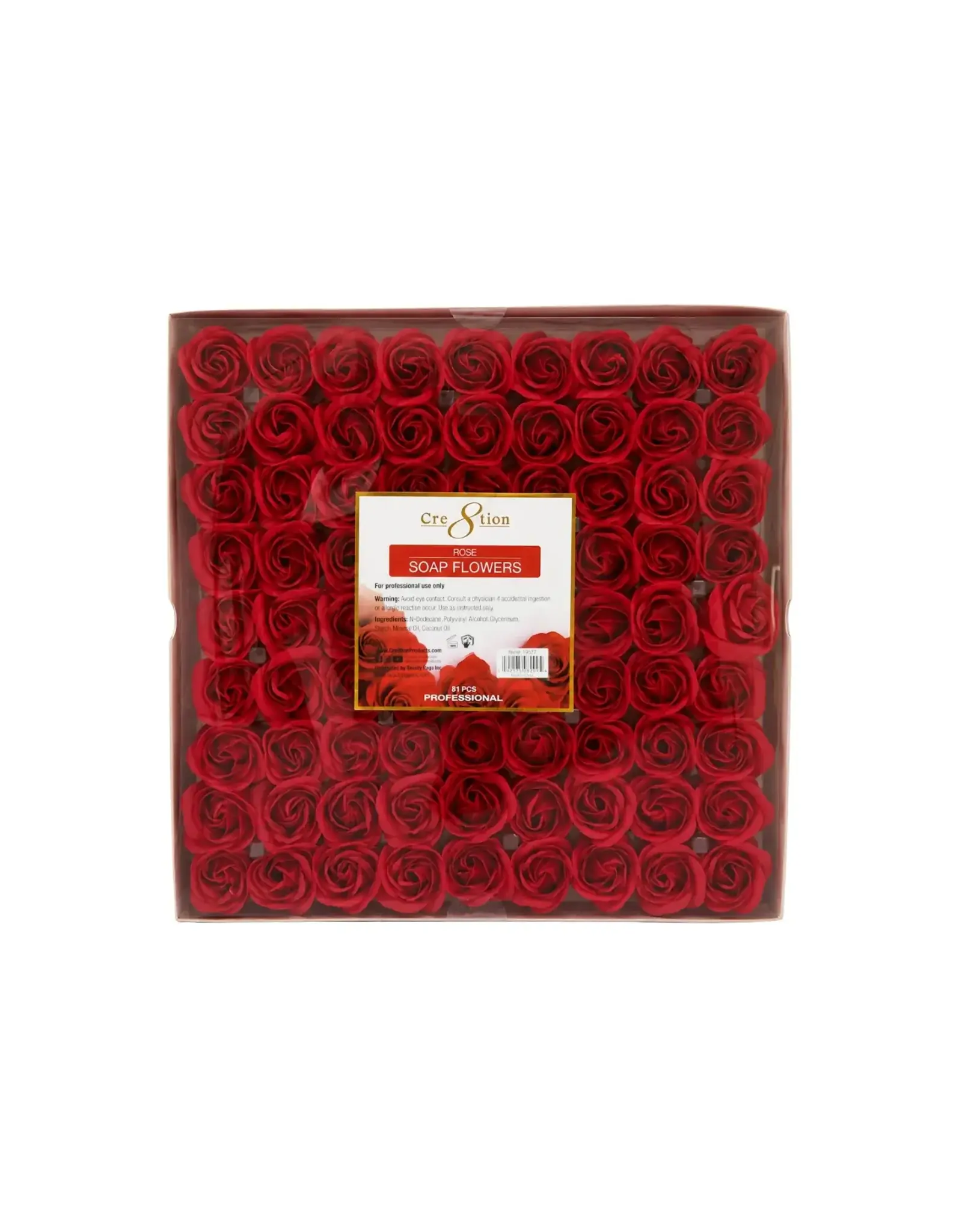 Cre8tion Rose Soap Flowers (81 pcs) - Red
