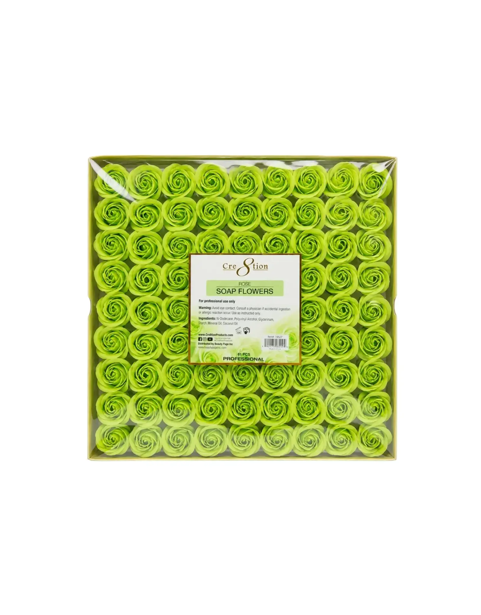 Cre8tion Rose Soap Flowers (81 pcs) - Green
