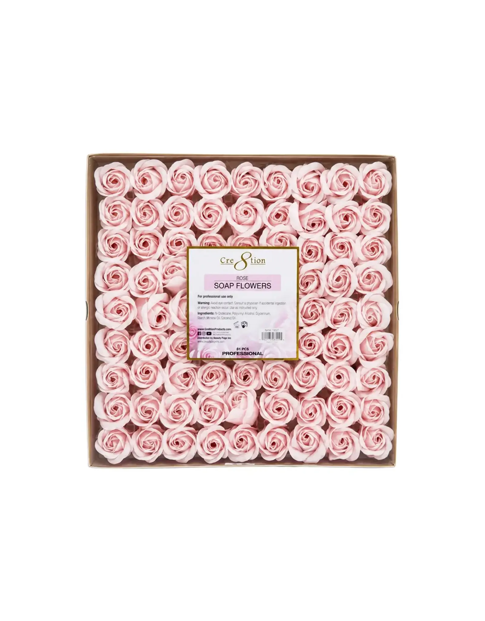 Cre8tion Rose Soap Flowers (81 pcs) - Light Pink
