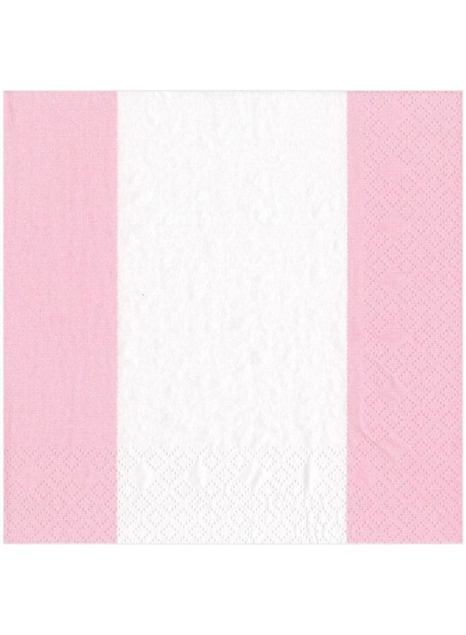 Luncheon Napkin - Bandol Stripe Petal Pink