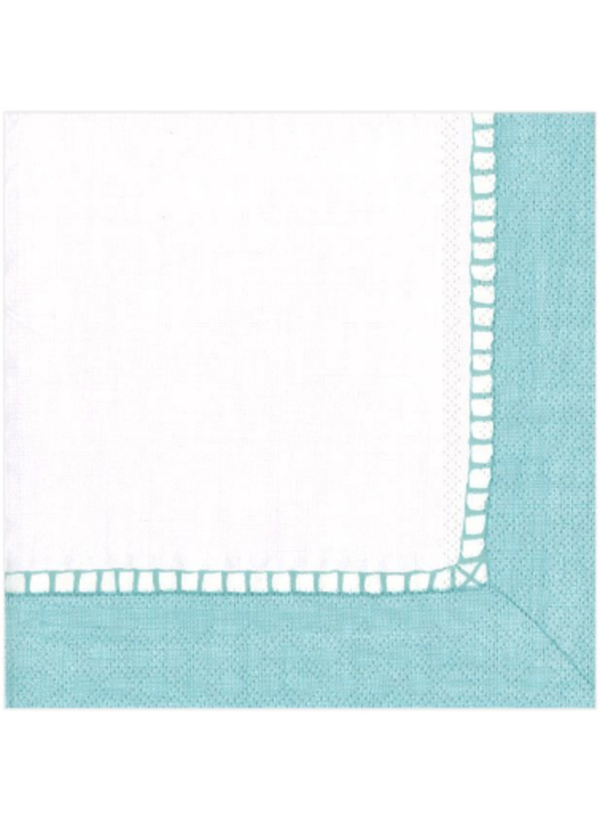 Luncheon Napkin - Linen Border Robin's Egg Blue