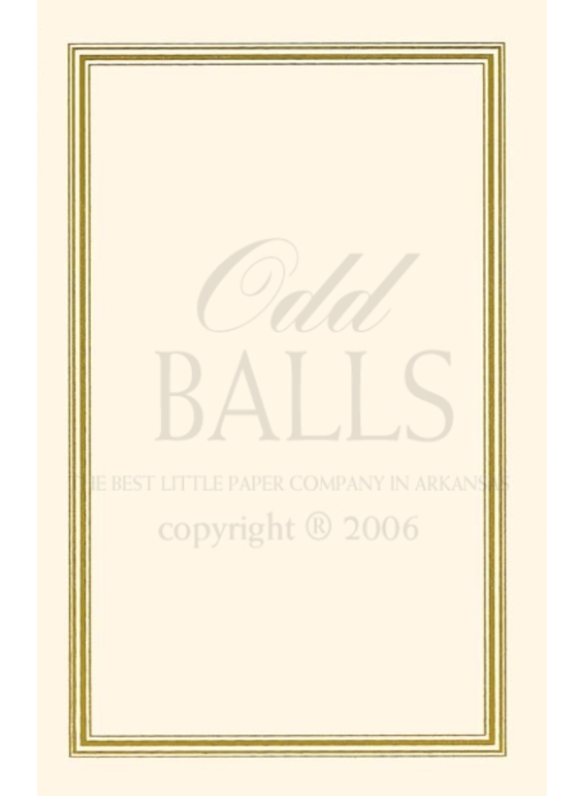 Odd Balls - Ecru Border Gold