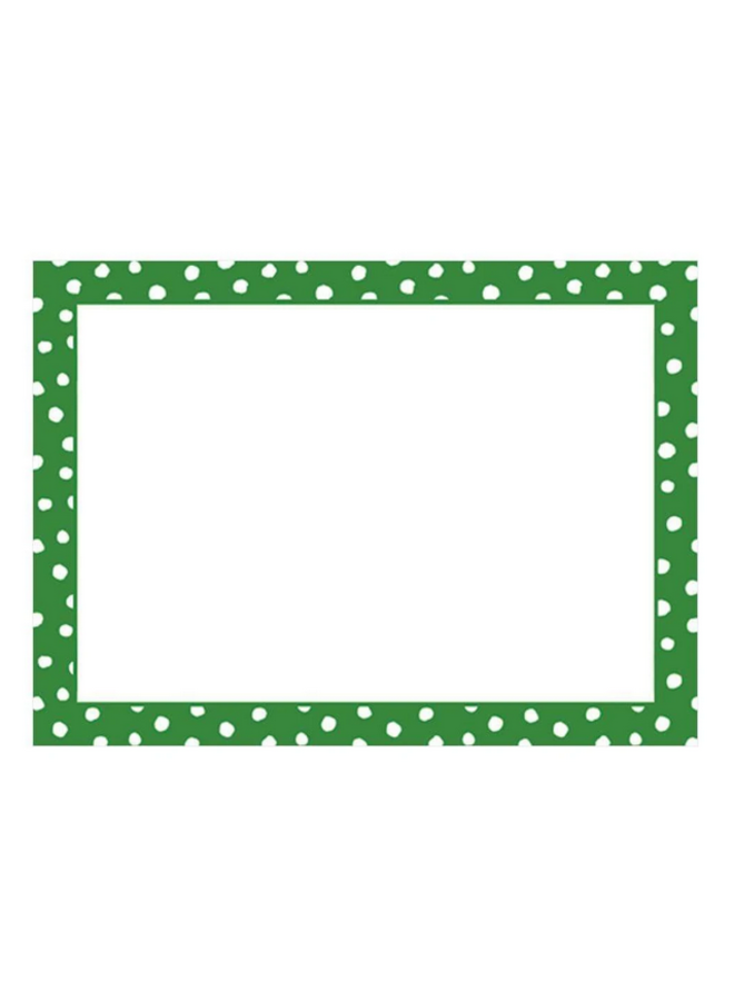 Place Cards - Small Dots Green