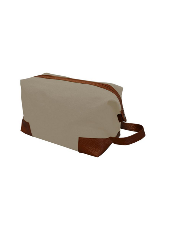 Canvas Dopp Kit Tan