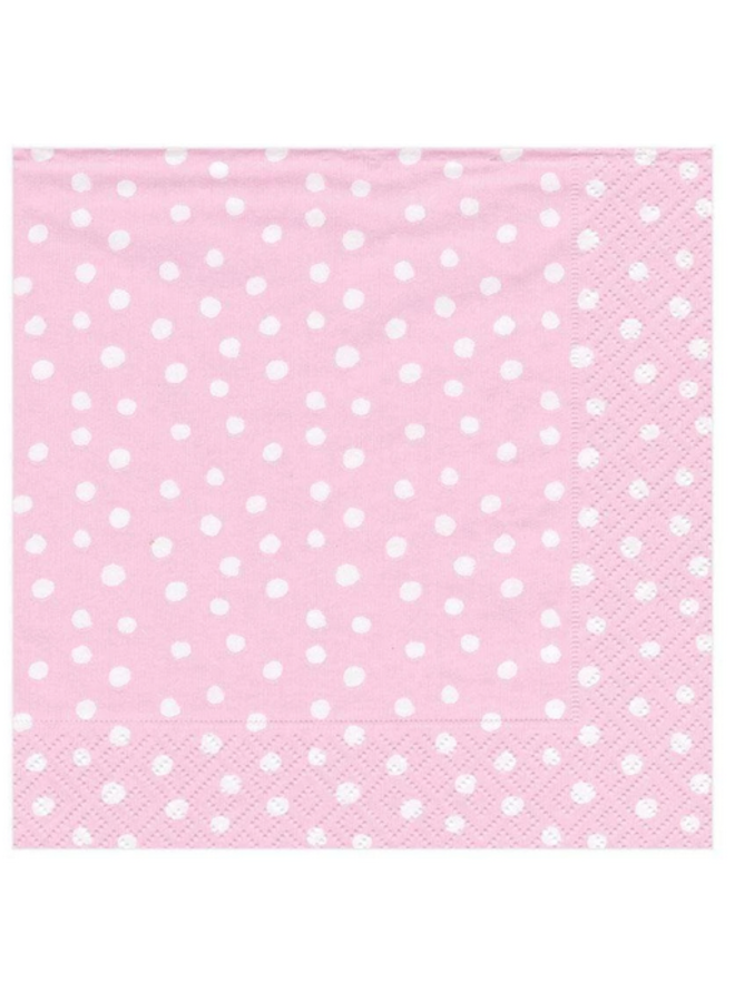 Luncheon Napkin - Small Dots Pink