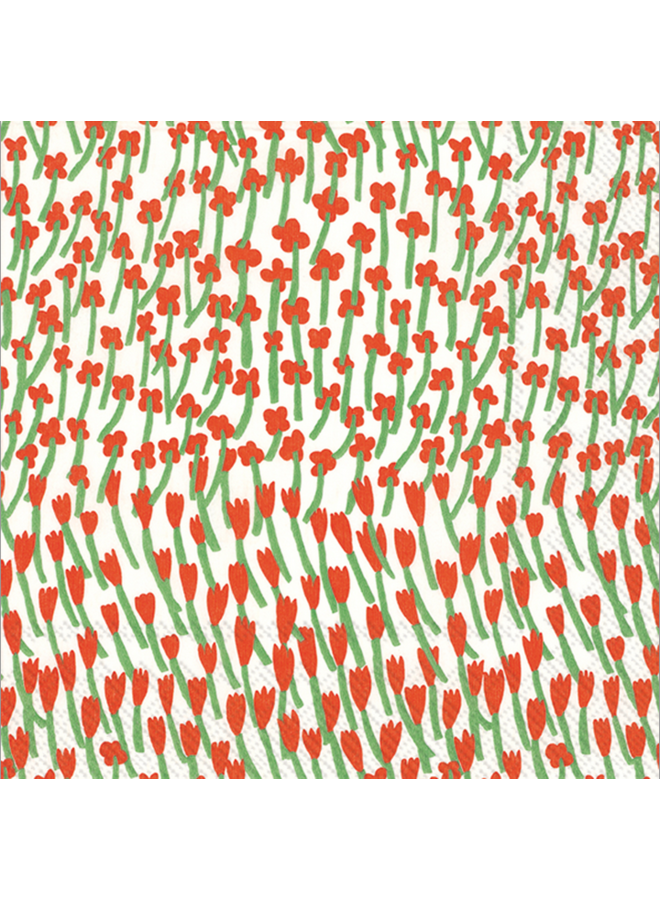 Luncheon Napkin - Marimekko Apilainen White/Red