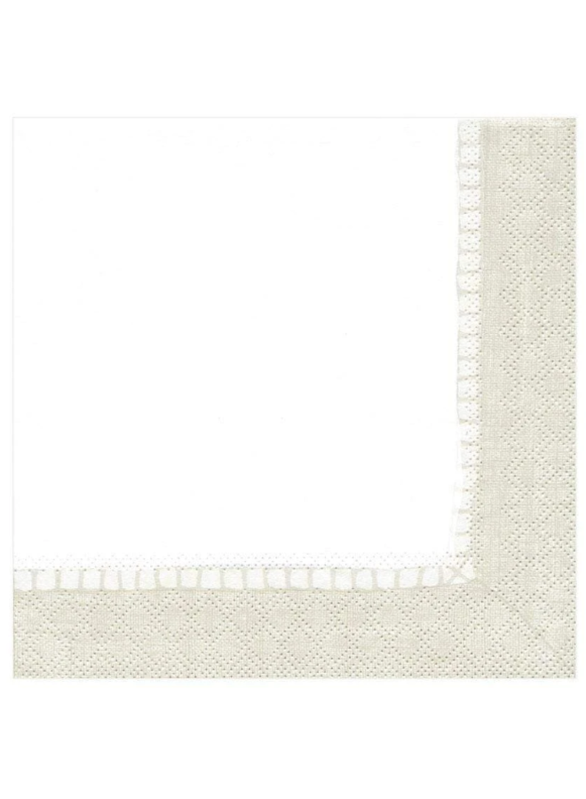 Luncheon Napkin - Linen Border Natural