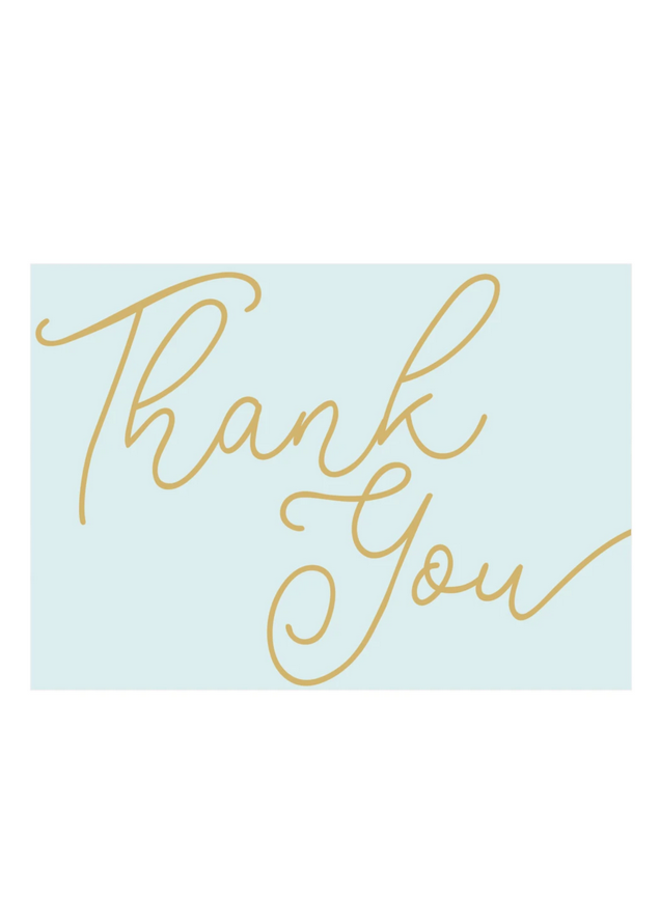 Note Cards - Thank You Script - Robin's Egg Blue