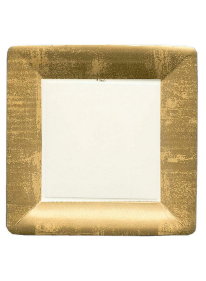 Dinner Plate - Gold Leaf Ivory