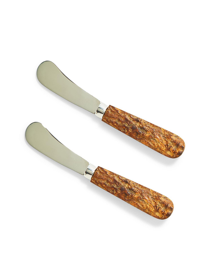 Bark Handle Spreaders Set of 2