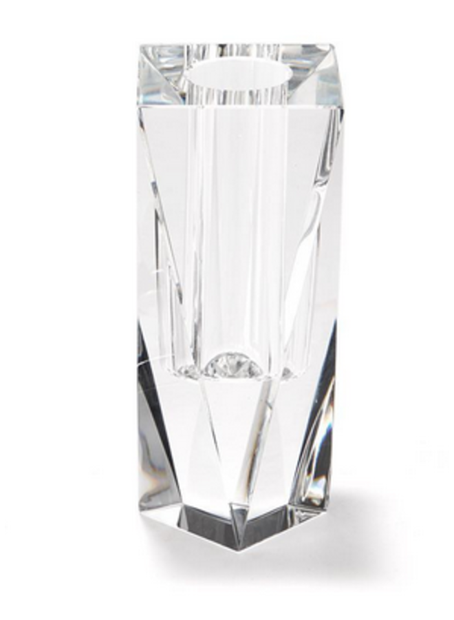 Faceted Hand-Cut Crystal Bud Vase