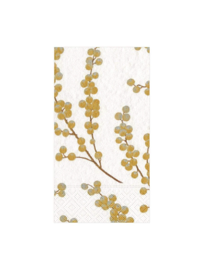 Guest Towel - Berry Branches White & Gold