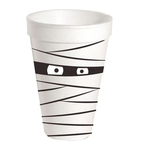 Ghost Face Styrofoam Cups