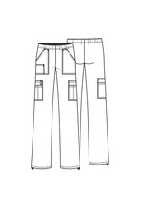 Cherokee 4005 Cherokee WW CoreStretch Womens' Mid Rise Pull-On Pant Cargo Pant