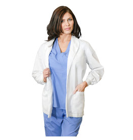 MedGear 311 MedGear Women's Short Length Knit Cuff Sleeves Lab Coat