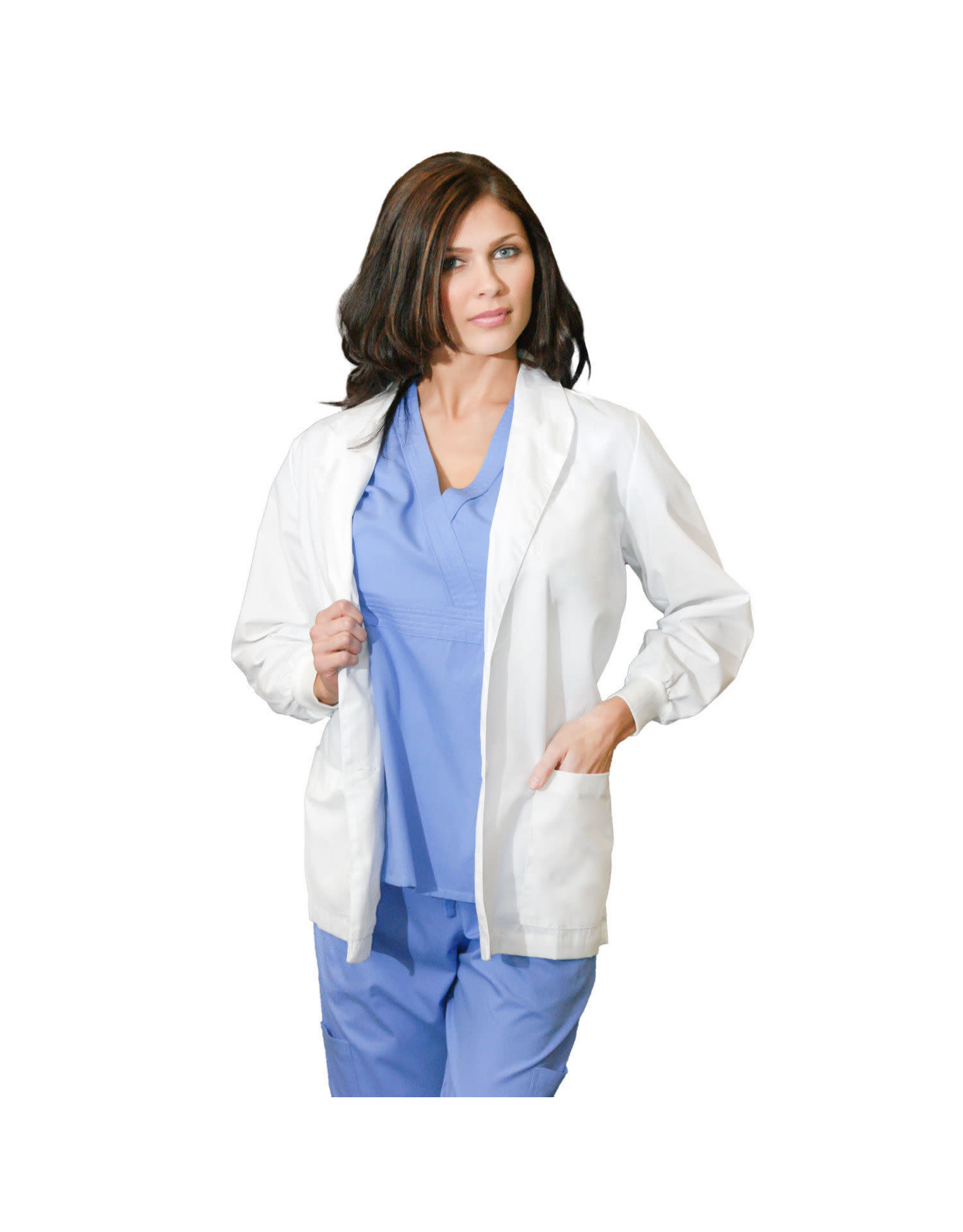 MedGear 311 MedGear Women's Short Length Knit Cuff Sleeves Lab Coat