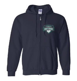 Santiago Full-Zip Hooded Sweater-NAVY