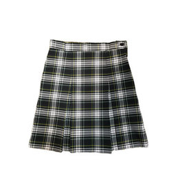 Elderwear 3953 Girl's Pleated Adjustable Green Plaid Skirt