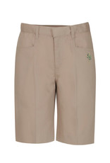 Classroom 52071A - ST. BRUNO GIRLS ADJ. WAIST LOW RISE BERMUDA SHORTS - KHAKI (DISC.)