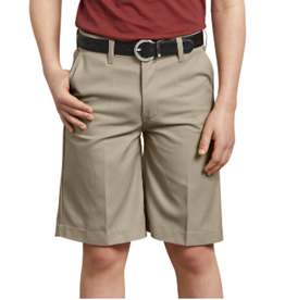 Dickies KR123-Dickies Boys Regular Flat Front Shorts-KHAKI(8-20)