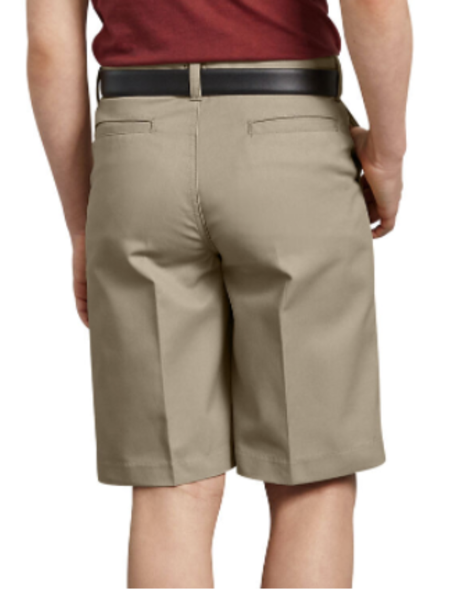 Dickies KR0123-Dickies Boys Husky Flat Front Shorts-KHAKI(8-20)