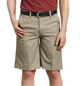 Dickies KR0123-Dickies Boys Husky Flat Front Shorts-KHAKI(8-20)